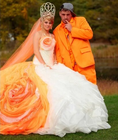 30 Funny Wedding Dresses That Should Have Never Come Down The Aisle